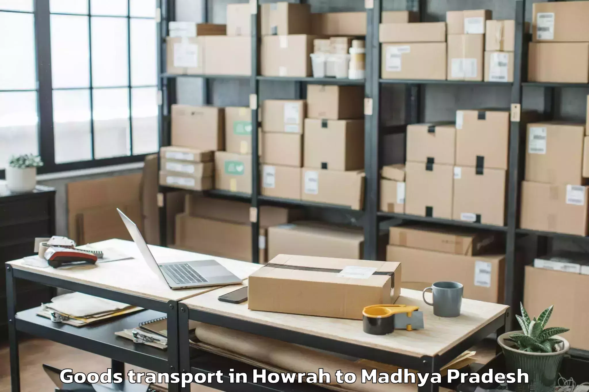 Top Howrah to Malwanchal University Indore Goods Transport Available